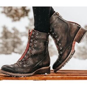 Freebird Liverpool Black Combat Boots,  size 9 RARE